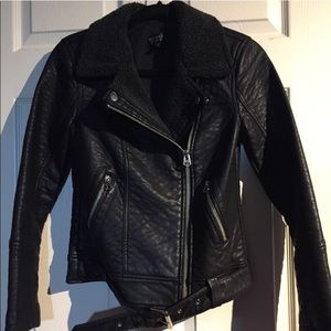 faux leather jacket